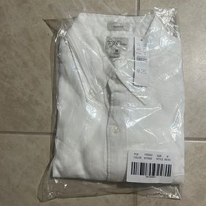 j crew classic white linen shirt size m regular price 98 my price is 60 dollars